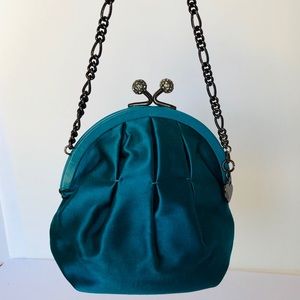 Moschino satin evening bag.